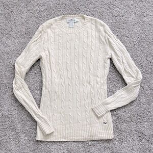 Vineyard Vines Cream Cable Knit Crewneck Sweater - Size XS